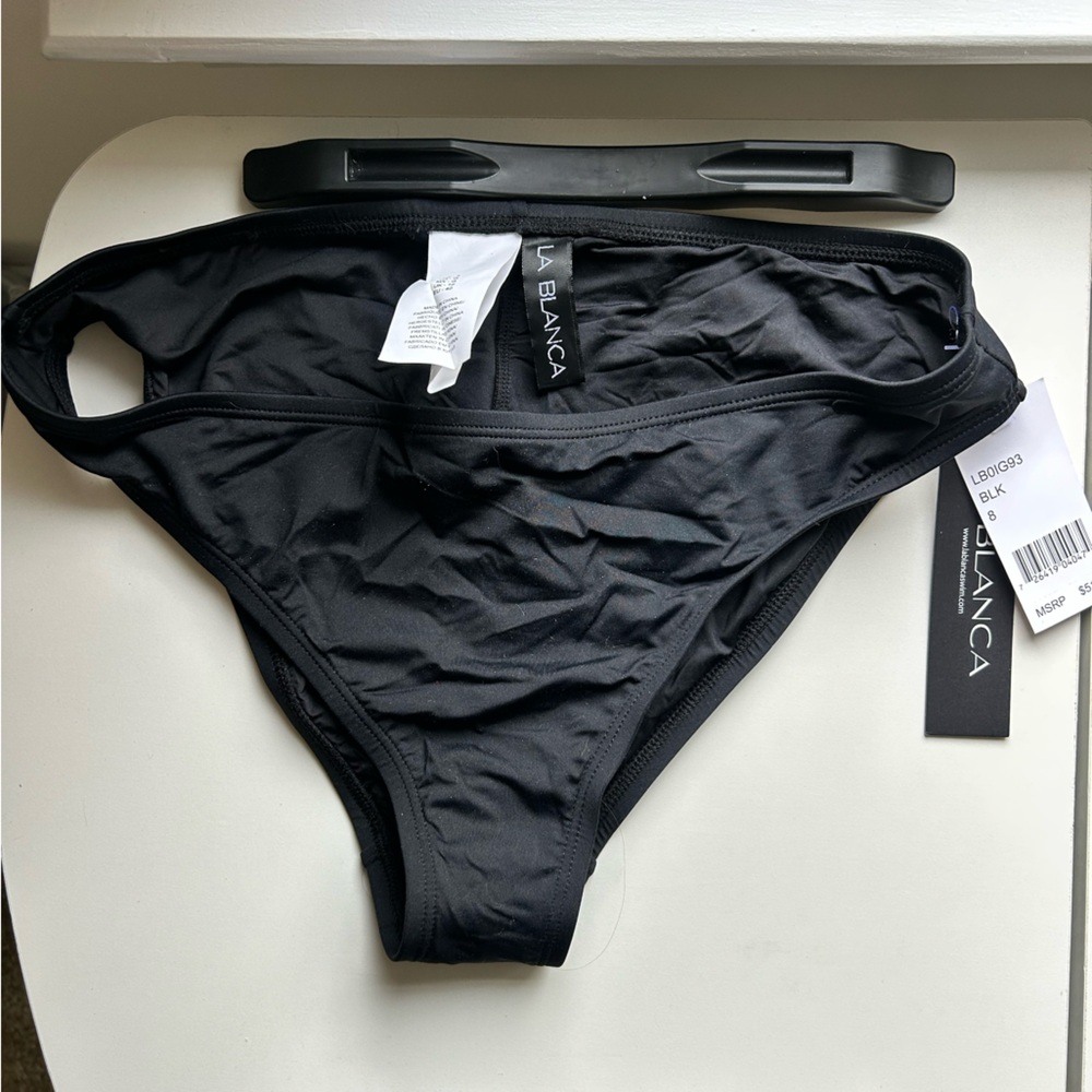 La Blanca Elegant Black Swim Bottom